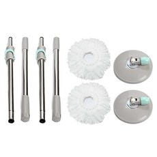 轉盤吸塵棒+轉盤+筆芯拖把, 2組