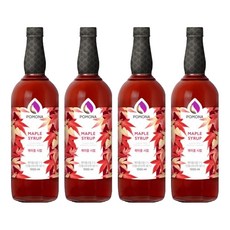 포모나 메이플 시럽 포모나 커피시럽, 1L, 4개