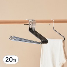 진심감성 논슬립 바지걸이, 블랙, 20개