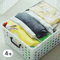 플라팜 송송 멀티바스켓, 화이트, 4개