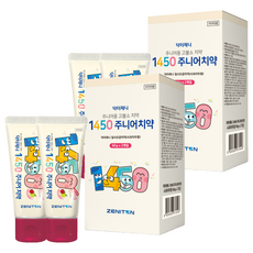 제니튼 닥터제니 1450 주니어치약 사과자두향, 60g, 4개