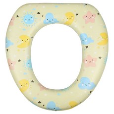 aguard 幼童印花馬桶坐墊, 天空圖案款 黃色