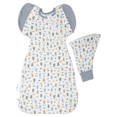 OhBabyLying 可換袖成長包巾 夏季輕薄款, 北歐熊熊