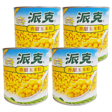 派克 香甜玉米粒, 非基因改造, 2.125kg, 4罐