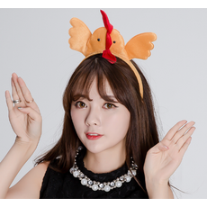 PARTYSHOW 公雞造型髮箍, 混合顏色, 3個