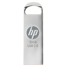 hp 惠普 超薄金屬隨身碟 v206w, 32GB USB 2.0, 無蓋設計, 防滑側邊, 超寬吊飾孔, 1個