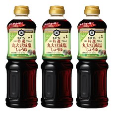 kikkoman 龜甲萬 減鹽醬油, 750ml, 3個