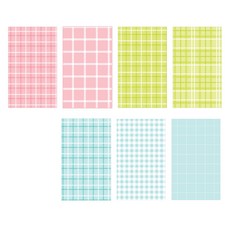 아이씨엘디자인 다꾸 배경 메모지 플레인 체크 7종 x 10p 세트, A, 1세트