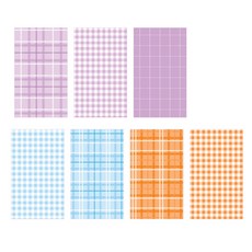 아이씨엘디자인 다꾸 배경 메모지 플레인 체크 7종 x 10p 세트, B, 1세트