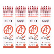 보성아이엔디 채점용 다이아몬드 색연필 12p, 1색, 4세트