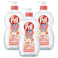 프릴 맑은 식초 주방세제 산뜻한 자몽향, 700ml, 3개