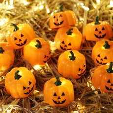 PARTYHAE LED萬聖節南瓜燈, 單色, 12個