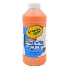 Crayola 繪兒樂 可水洗兒童顏料 橙色, 16oz, 1瓶
