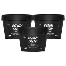 러쉬 뷰티 슬립 페이스 앤 보디 마스크 워시오프 팩, 125g, 3개