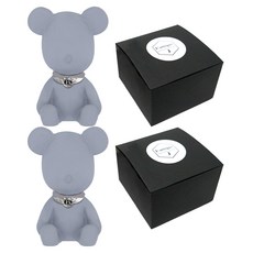 엠노블 엠블럼 베어 차량용 방향제 리필 세트 5ml, 2개, 화이트머스크