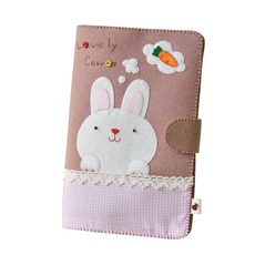 NANDDONG 兔子印花縫紉筆記本, 1入, 粉色