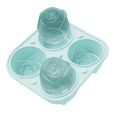 Monlico Highball威士忌 玫瑰花造型矽膠大型製冰盒, 1個, 綠色
