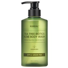 KUNDAL 昆黛爾 茶樹生物抗痘沐浴露 蘋果綠茶香, 500ml, 1個