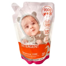 媽媽餵 抗菌防蟎洗衣精補充包 2倍濃縮 美國EPA認證 99.9%抗菌力, 900g, 1包