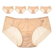 BASE ALPHA ESSENTIALS 女性無痕內褲 5件組, 米色