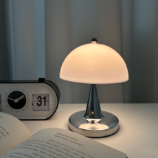 LED 무선 인테리어 충전식 컬러 미니 램프, 크롬