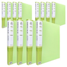 희망사무포인트 리클 클리어 파일 40매, 연두, 12개