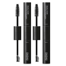 DASHU 每日雙效遮蓋白髮睫毛膏 10g, 2個, 01 自然黑