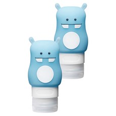 Daily Friends 動物便攜矽膠奶瓶 50ml, 河馬, 2個