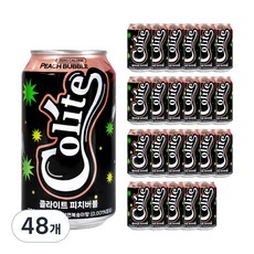 콜라이트 피치버블 제로콜라, 355ml, 48개