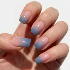 쿠말 젤네일 스티커 네일 스트립 세트, 1개, 미스티블루