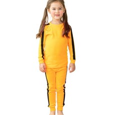 Maykids 童款30支棉素色線紋居家長袖衣褲套裝