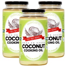 에버코코 쿠킹 코코넛 오일, 800ml, 3개