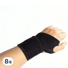 리브스포 헬스 스포츠 손목보호대, 8개, 블랙