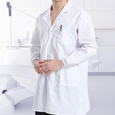 男女通用 實驗 醫生 藥師 棉質 長袍 09 長袖 彈性袖口 6535