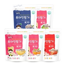 Pure Eat 水果風味米圈圈 5包組, 草莓口味+橘子口味+哈密瓜口味+白葡萄口味+藍莓口味, 200g, 1組