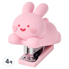 모던하우스 버터샵 스크래빗 피규어 스테이플러, 핑크, 4개