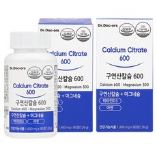 Dr.Doctors 檸檬酸鈣鎂鋅維他命D綜合保健錠, 90顆, 2罐