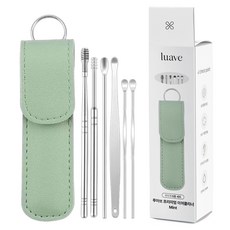 루아브 프리미엄 이어클리너 귀이개 6종 세트 민트, 1세트