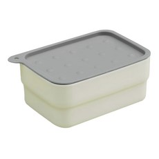 多功能旅行肥皂盒 68g, 灰色 + 米白色, 1個