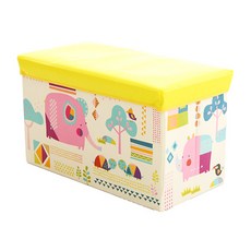 Zium 玩具收納椅 63L, 野生動物園款 黃色, 1個