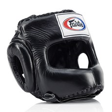 Fairtex HG4 拳擊護鼻頭盔, 1個, 黑色