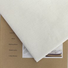 베드앤데코 린넨 패브릭원단, 아이보리, 1개