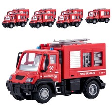 유원 소방차 살수차 RC완구 8입 세트, 혼합색상, 1세트
