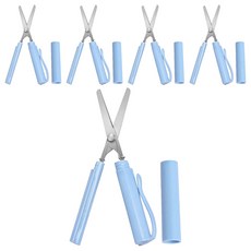 小麥購物 筆型剪刀 Y323 5支, 顏色隨機, 1組