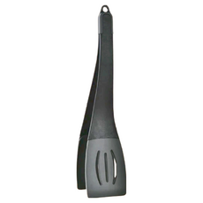 三合一多功能鍋鏟夾 食品級矽膠 優質PP材質 防滑紋理 厚實手柄, 黑灰色, 1支