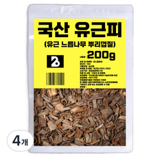 비니플랑센 국산 유근피 유근 느릅나무 뿌리 껍질, 200g, 1개입, 4개