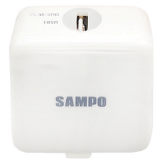 SAMPO 聲寶 雙USB 3.1A旅行用充電器 60 x 58 x 28mm, 白色, 1個