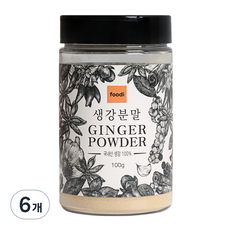 푸디 국내산 생강분말, 100g, 6개
