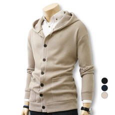 BLUEFORCE 男士Harriton寬鬆版型連帽針織外套