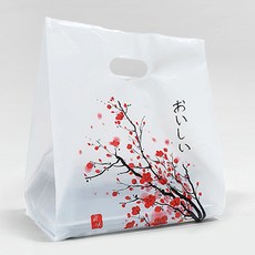 The Pack Company 梅花日式塑膠袋 小, 1枚, 100個, 100張